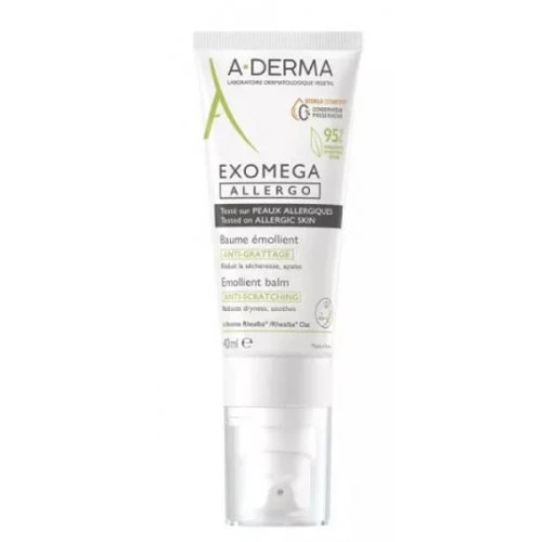 ADERMA EXOMEGA ALLERGO Baume Emollient Anti-Grattage - 40ml 1 ADERMA EXOMEGA ALLERGO Baume Emollient Anti-Grattage - 40ml