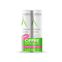 ADERMA Stick Lèvres - Lot De 2X4g