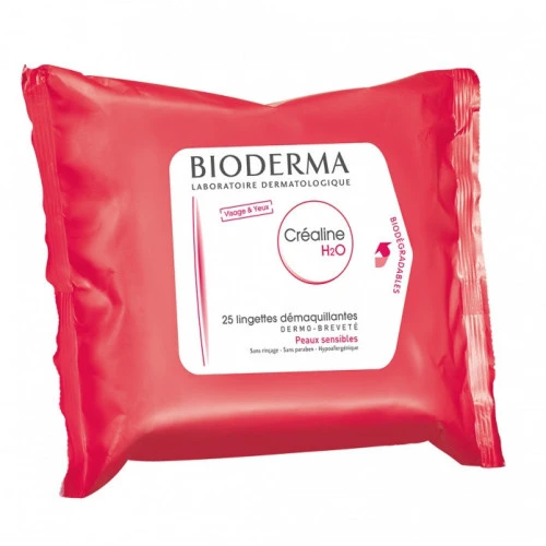 BIODERMA CREALINE H2O 25 Lingettes Démaquillantes 1 BIODERMA CREALINE H2O 25 Lingettes Démaquillantes