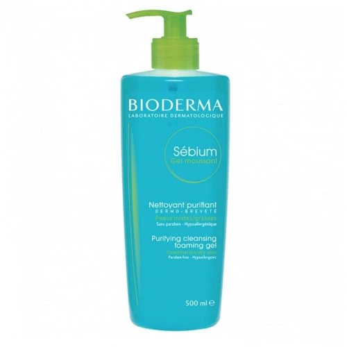 BIODERMA SEBIUM Gel Moussant Nettoyant Purifiant 500ml 1 BIODERMA SEBIUM Gel Moussant Nettoyant Purifiant 500ml