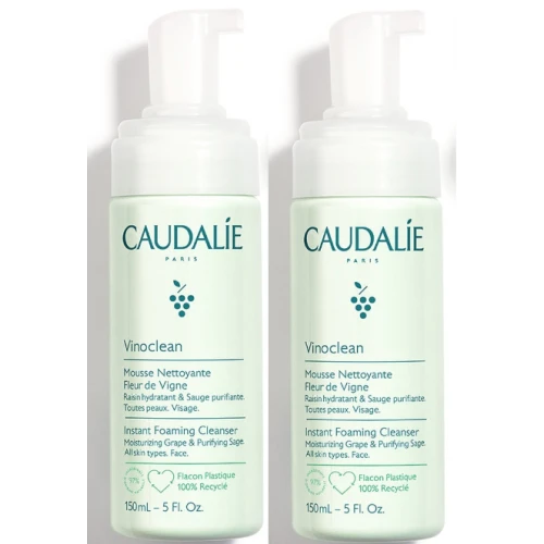 CAUDALIE VINOCLEAN Mousse Nettoyante Fleur De Vigne - Lot De 2x150mL 1 CAUDALIE VINOCLEAN Mousse Nettoyante Fleur De Vigne - Lot De 2x150mL