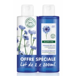KLORANE VISAGE Démaquillant Yeux Au Bleuet - Lot De 2x200ml