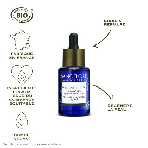 SANOFLORE MERVEILLEUSE Essence Nuit Anti-Age BIO - 30ml 4 SANOFLORE MERVEILLEUSE Essence Nuit Anti-Age BIO - 30ml – Image 4