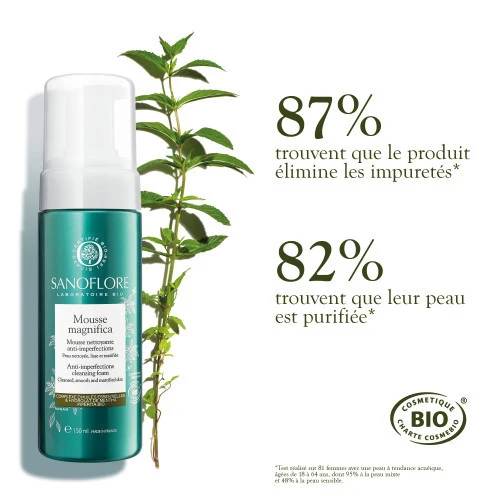 SANOFLORE MAGNIFICA Mousse Nettoyante Purifiante BIO - 150ml 5 SANOFLORE MAGNIFICA Mousse Nettoyante Purifiante BIO - 150ml – Image 5