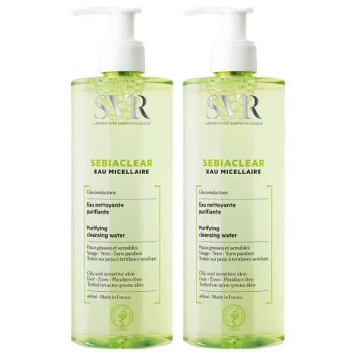 SVR SEBIACLEAR Eau Micellaire - Lot De 2x400ml 1 SVR SEBIACLEAR Eau Micellaire - Lot De 2x400ml