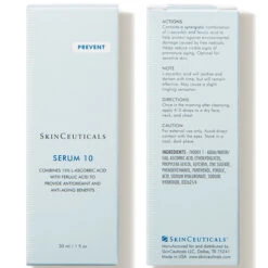 SkinCeuticals SKIN CEUTICALS SERUM 10 Sérum Antioxydant Peaux Sensibles 30ml -Magasin De Produits De Soins skin ceuticals serum 10 serum antioxydant rides et ridules 30ml 3