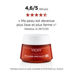 VICHY LIFTACTIV COLLAGEN SPECIALIST NUIT - 50 Ml -Magasin De Produits De Soins vichy liftactiv collag spec nt50ml 4