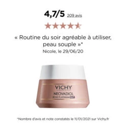 VICHY NEOVADIOL ROSE PLATINIUM Crème De Nuit - 50ml -Magasin De Produits De Soins vichy neovadiol rose platinium creme de nuit 50 ml 6