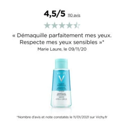 VICHY PURETÉ THERMALE DÉMAQUILLANT WATERPROOF YEUX SENSIBLES - 100 Ml -Magasin De Produits De Soins vichy purete thermale demaquillant waterproof yeux sensibles 100 ml 4